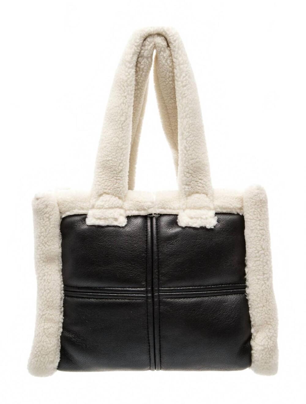 NEW STAND STUDIO women's liz mini quilt bag in black/white